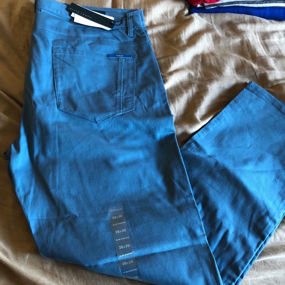 Perry ELLIS Jean pant Chino 36/30 slim stretch